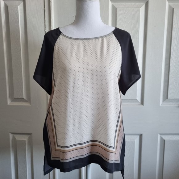 LOFT Ann Taylor Handkerchief Short Sleeve Blouse Size M - Picture 4 of 7